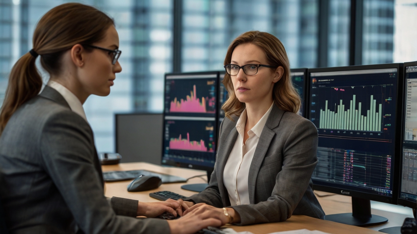 Expert comptable travaillant sur un rapport financier